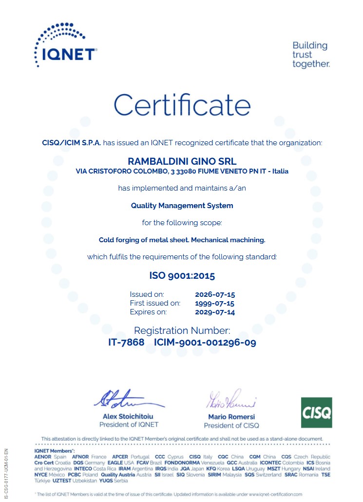 CERTIFICAZIONE ICIM UNI EN ISO 9001:2015